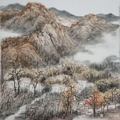 郑诚生活-秦岭终南山采风写生继续进行中……深秋写生虽有一丝寒意，但有可爱的花猫倍伴，却倍感【图1】