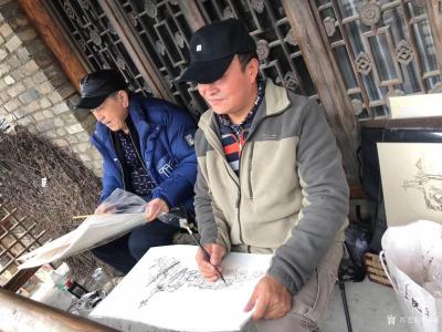 郑诚生活-秦岭终南山采风写生继续进行中……深秋写生虽有一丝寒意，但有可爱的花猫倍伴，却倍感【图5】