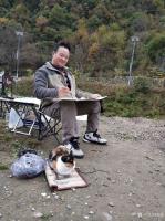 艺术家郑诚生活:秦岭终南山采风写生继续进行中……深秋写生虽有一丝寒意，但有可【图5】