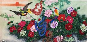 艺术品图片：艺术家石海博国画作品名称《花鸟画-花开富贵4》价格3000.00 元