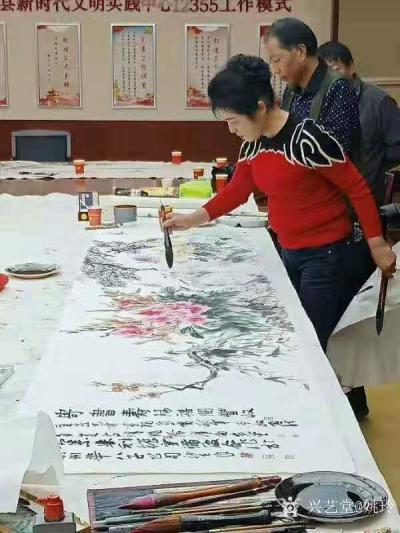 姚玲收藏-“寄书寿阳，禧阅丰收”，寿州芈八子公司笔会现场留影。【图4】