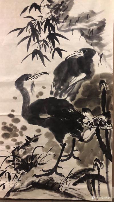 周鹏飞日记-国画写意花鸟画《世代和谐图》！夜战结束，登床，眠梦！
  唯有夜半，尚有画思，【图3】