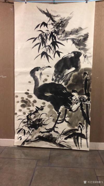 周鹏飞日记-国画写意花鸟画《世代和谐图》！夜战结束，登床，眠梦！
  唯有夜半，尚有画思，【图4】