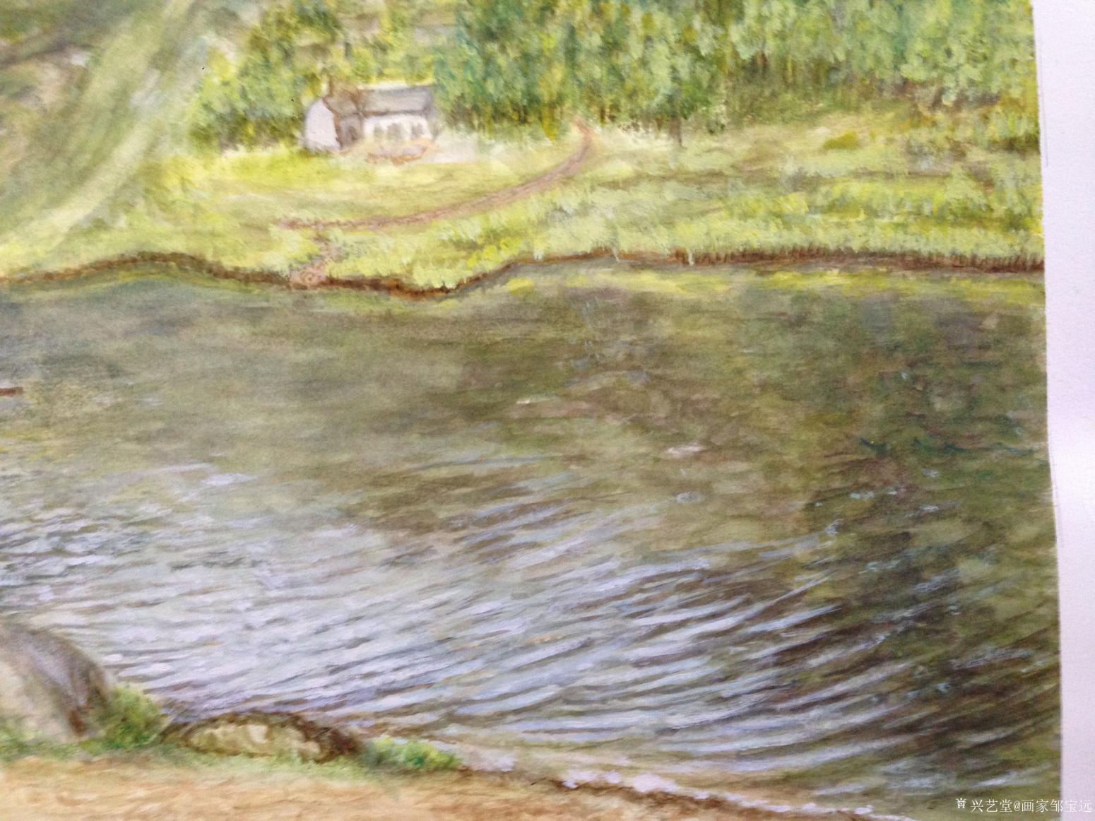 画家邹宝远油画作品《山中人家》【图2】