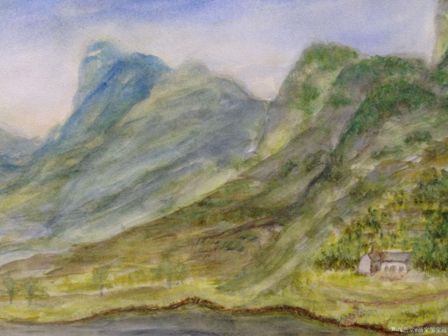 画家邹宝远油画作品《山中人家》【图4】