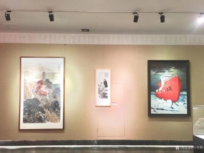 叶仲桥收藏-8号下午，把从广东美术馆运回来的作品《延安精神永放光芒》重新装置在市美术馆里继续【图2】