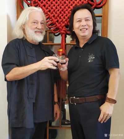叶仲桥收藏-11月17日广东汉莎画院迎来了二位重要客人，一位是欧洲德国艺术家戈飞（中文名），【图6】