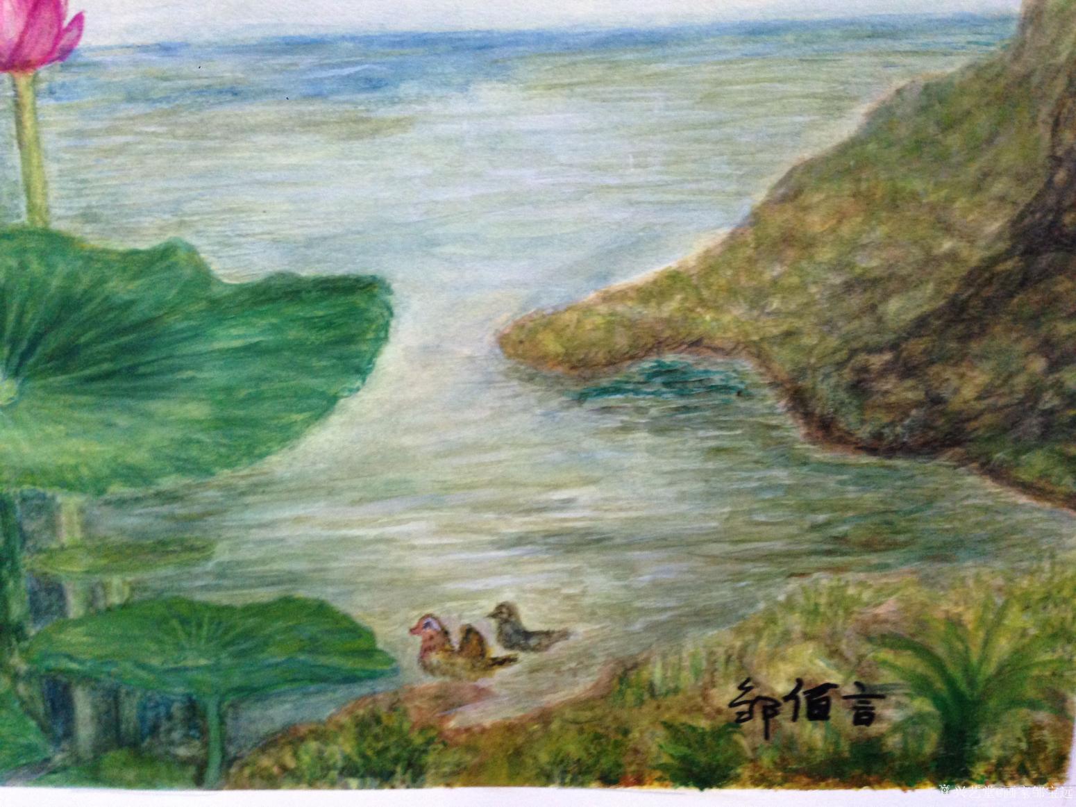 画家邹宝远油画作品《荷》【图1】