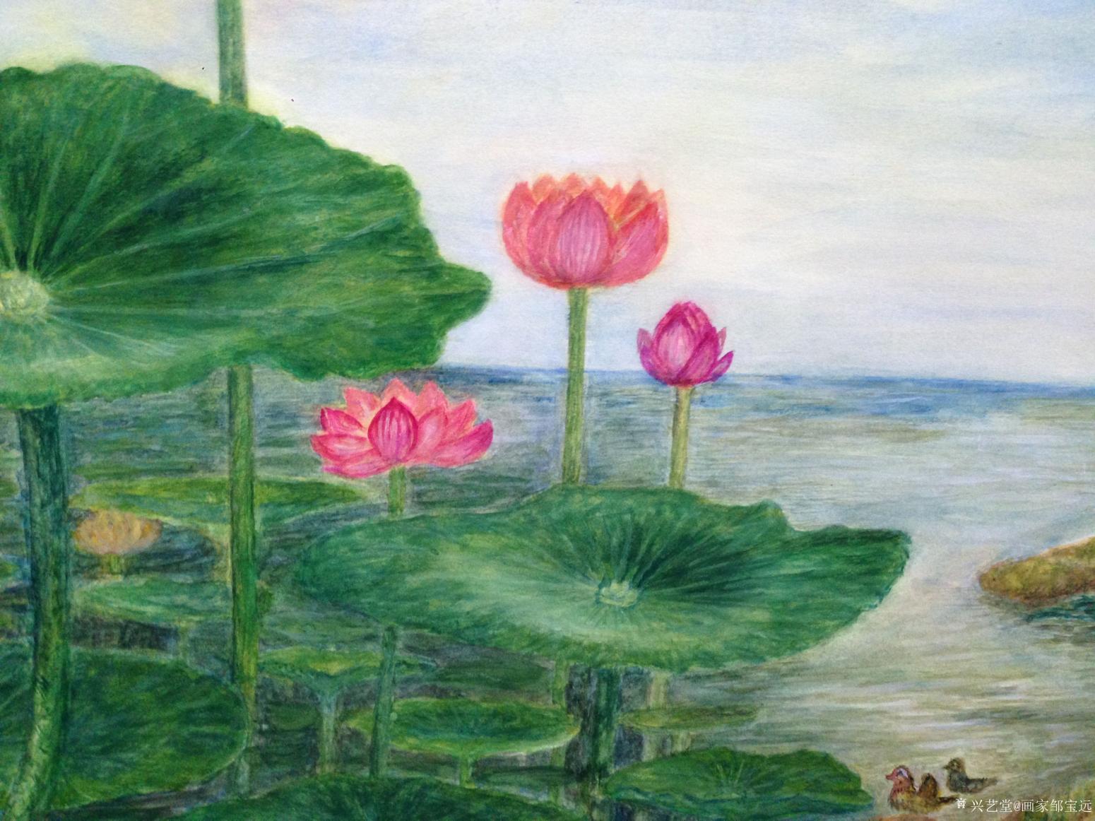 画家邹宝远油画作品《荷》【图2】