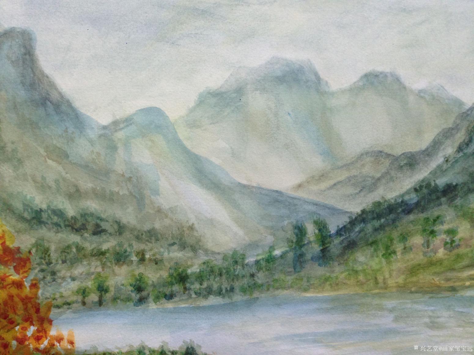 画家邹宝远油画作品《岸边》【图1】