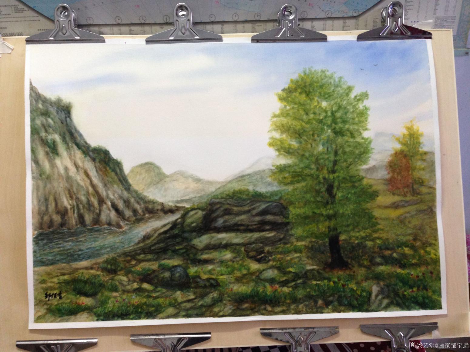 画家邹宝远油画作品《靠山》【图0】