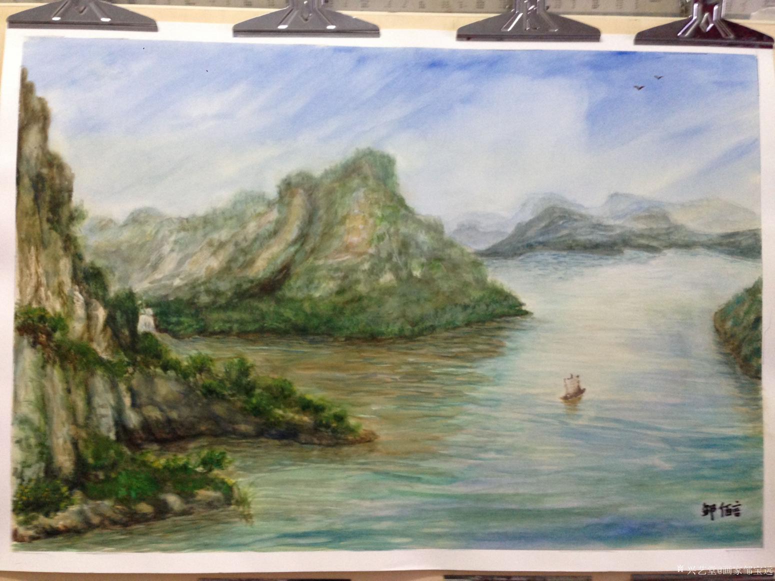 画家邹宝远油画作品《回忆三峡》【图0】