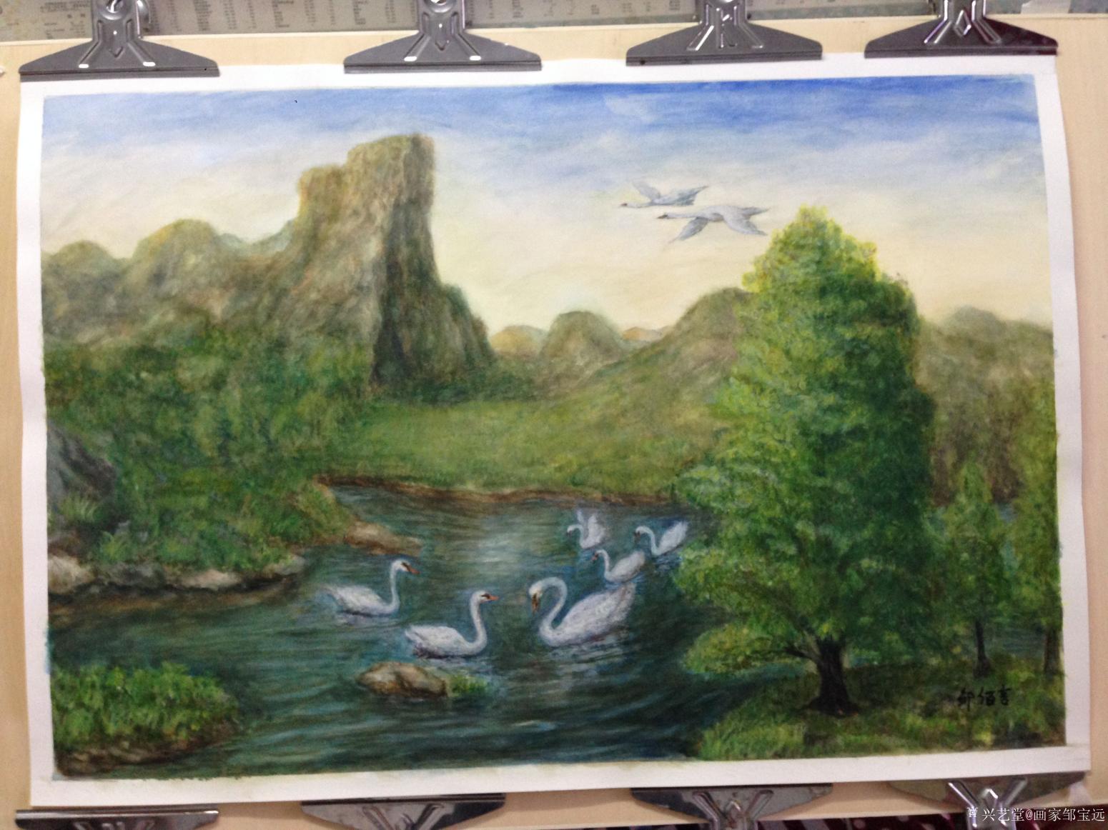 画家邹宝远油画作品《问候》【图0】