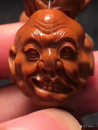 税小宁收藏-百年老树铁核雕刻·实物非常漂亮，1.95*2.2无限接近2.0，【双面写实十八罗【图2】