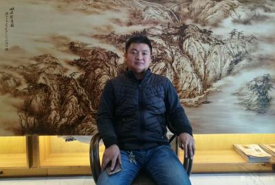 孙传海收藏-苏州金螳螂装饰公司项目负责人汤其池先生慕名专程光临工作室，洽谈将