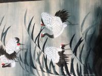 艺术家15150593803收藏:【名称】：仙鹤延年
【作者】：朱全增 
【尺寸】：四尺【图2】