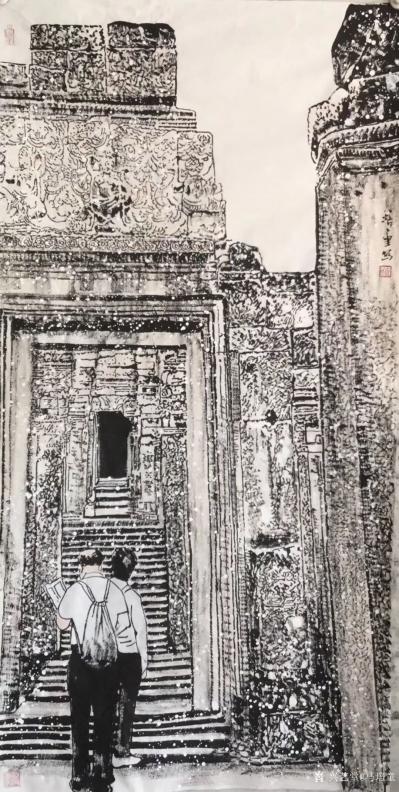 马培童日记-“身在其中，人书俱老。”马培童焦墨画感悟笔记（128）
  我的焦墨画佛造像作【图1】