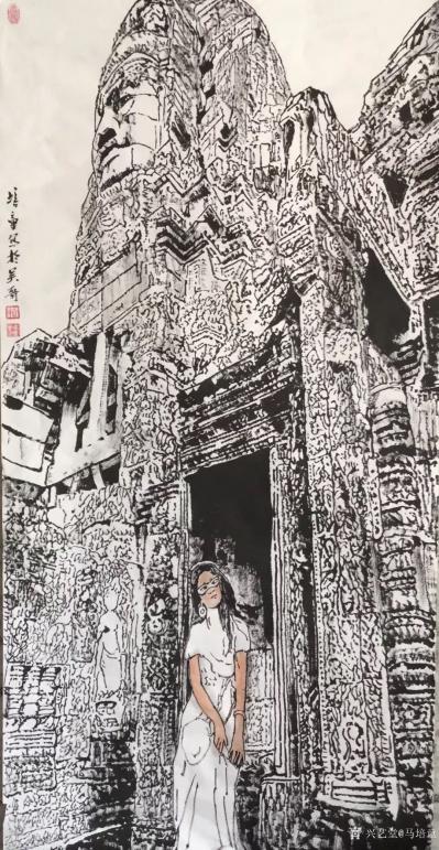 马培童日记-“身在其中，人书俱老。”马培童焦墨画感悟笔记（128）
  我的焦墨画佛造像作【图5】