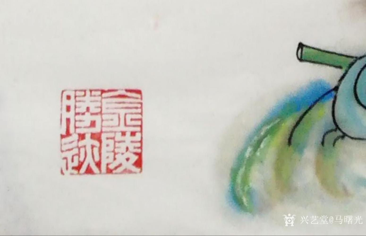 马曙光国画作品《达摩祖师  一苇渡江》【图2】