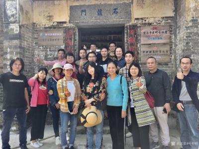 叶仲桥生活-11月24日下午云浮市美协组织会员到新兴县水台镇下棠村写生、并设立云浮市美术写生【图1】