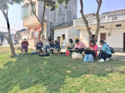 叶仲桥生活-11月24日下午云浮市美协组织会员到新兴县水台镇下棠村写生、并设立云浮市美术写生【图5】