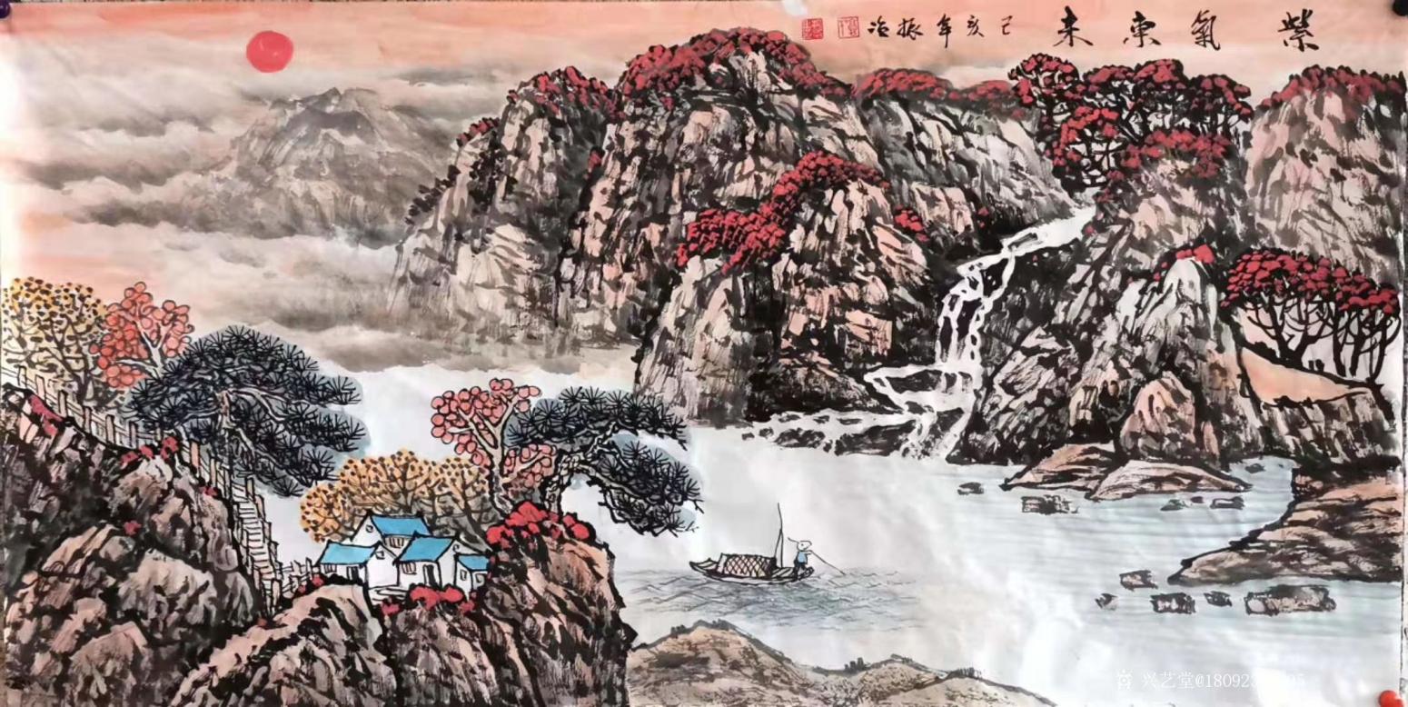 陕西大秦书画院国画作品《郭振治老师四尺》