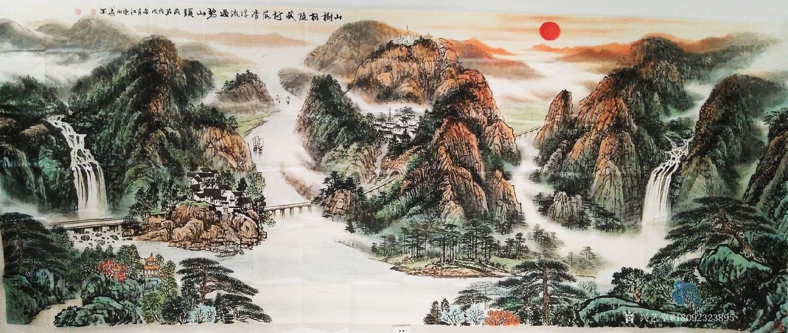 陕西大秦书画院国画作品《画家陶尚华丈二作品》