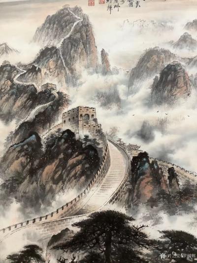 罗树辉日记-国画山水万里长城作品名称《雄风万里，龙腾神洲》；
  按订制要求，创作110*【图5】