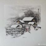 陈刚日志-乙亥年冬月国画山水小品四幅《残雪》《幽居图》《春山欲入户》《【图4】