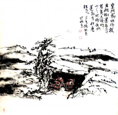 杨牧青日记-杨牧青国画《塬畔情》六幅原创作品
规格：68cm x 68cm
款识：塬畔情【图3】