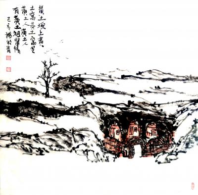 杨牧青日记-杨牧青国画《塬畔情》六幅原创作品
规格：68cm x 68cm
款识：塬畔情【图4】