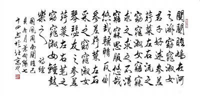 叶向阳日记-行书书法录诗经《国风.周南.关雎》，长篇书法作品，写作很难。需要一气呵成，不能有【图1】