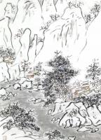 艺术家龚光万日记:国画山水画冬景雪景瑞雪兆丰年，
取诗意“飘飘千里雪，悠忽度【图3】