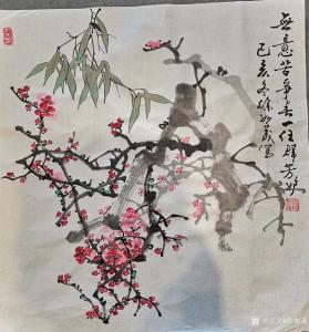 艺术品图片：艺术家徐如茂国画作品名称《花鸟-梅花》价格800.00 元