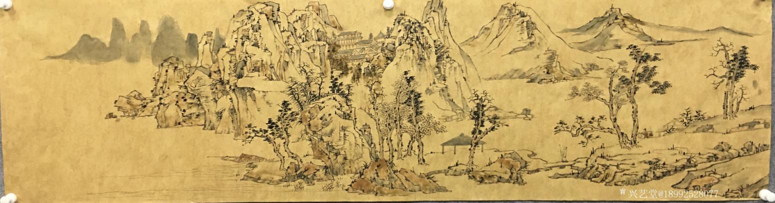 18992528077国画作品《汉江秋韵》【图0】