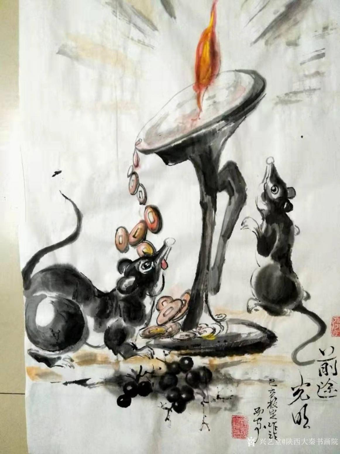 陕西大秦书画院国画作品《著名画家杜根定老师》【图0】