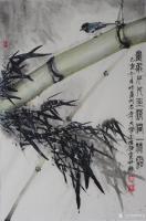 艺术家李伟强日记:冬至的咏竹画取“寒飞千尺玉，清洒一林霜”诗意；
咏竹五首【图0】