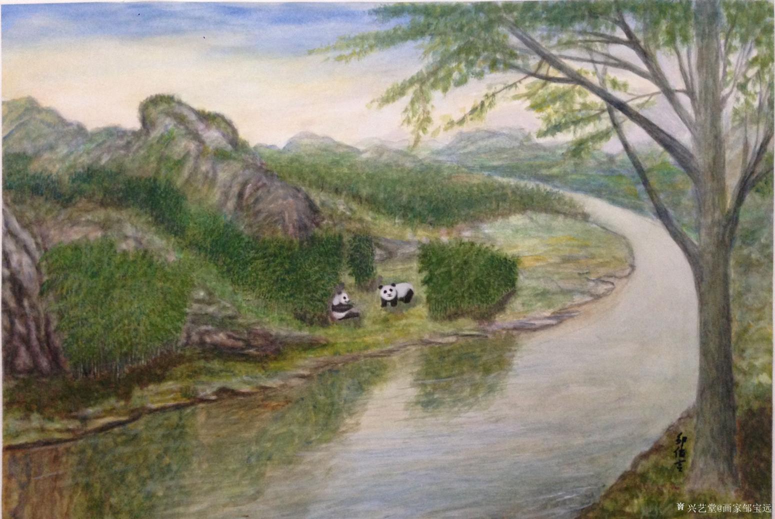 画家邹宝远油画作品《国宝》