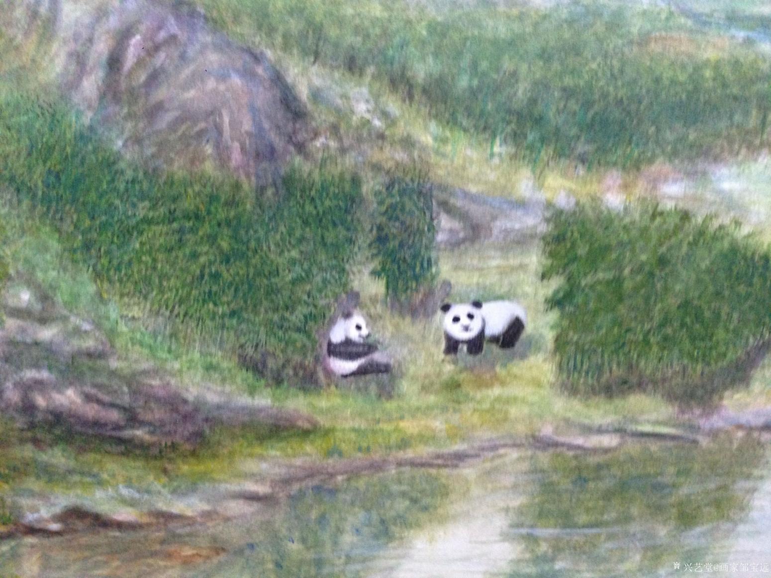 画家邹宝远油画作品《国宝》【图1】