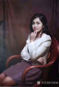 艺术品图片：艺术家马国斌油画作品名称《肖像油画1》议价