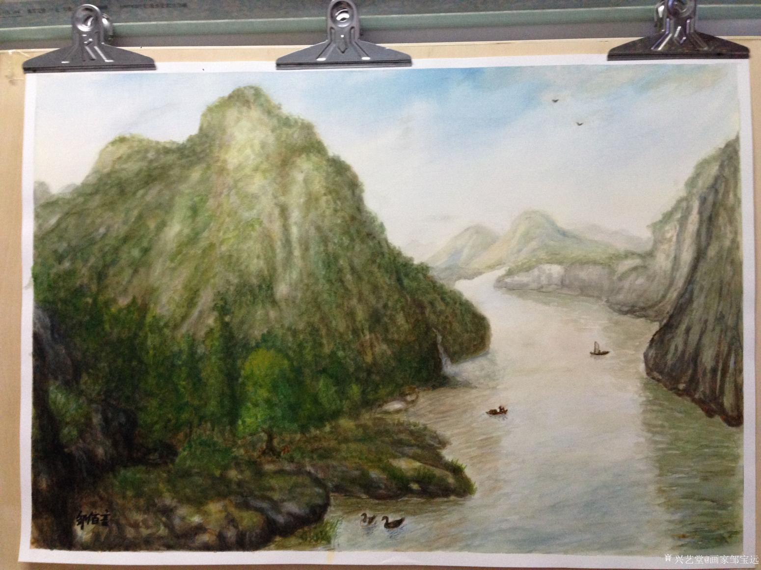 画家邹宝远油画作品《江山多娇》【图0】