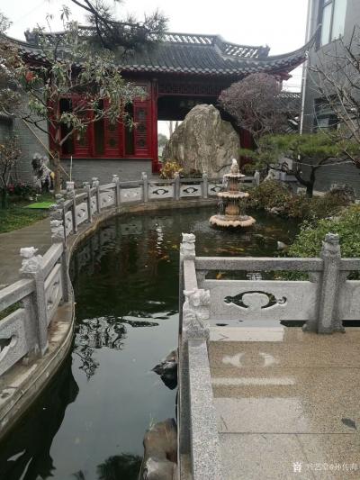 孙传海生活-12月26日上午，应陈总之邀拜访了陈总豪院，为陈总古典庭院用孙传海烙画艺术打造国【图4】