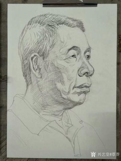 覃莽日记-我的中年男士人物头像素描画法步骤，仅供各位绘画爱好者参考。【图2】