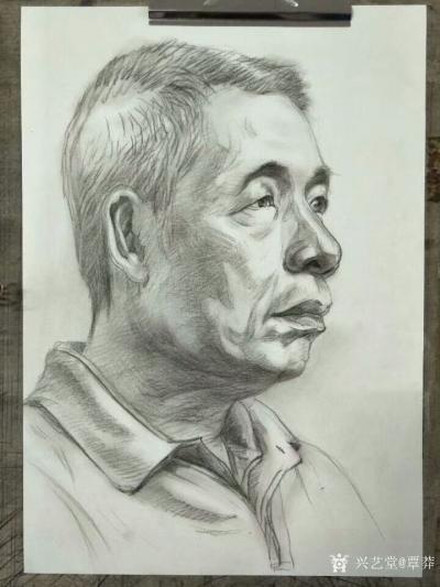 覃莽日记-我的中年男士人物头像素描画法步骤，仅供各位绘画爱好者参考。【图3】