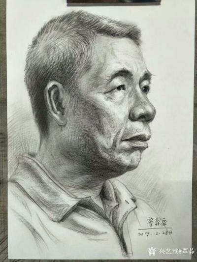 覃莽日记-我的中年男士人物头像素描画法步骤，仅供各位绘画爱好者参考。【图5】