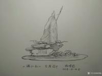 艺术家杨增超日记:灵璧磬石精品，附根据灵璧磬石自然外形绘制的</span>台座【图2】