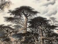 艺术家罗树辉日记:应订，重画国画山水画作品《云山起舞树生辉》，作品尺寸186C【图3】