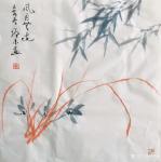 冯增木日志-国画兰花兰草《百花赏不尽,独钟一草香》斗方小品一组,乙亥年冬【图3】