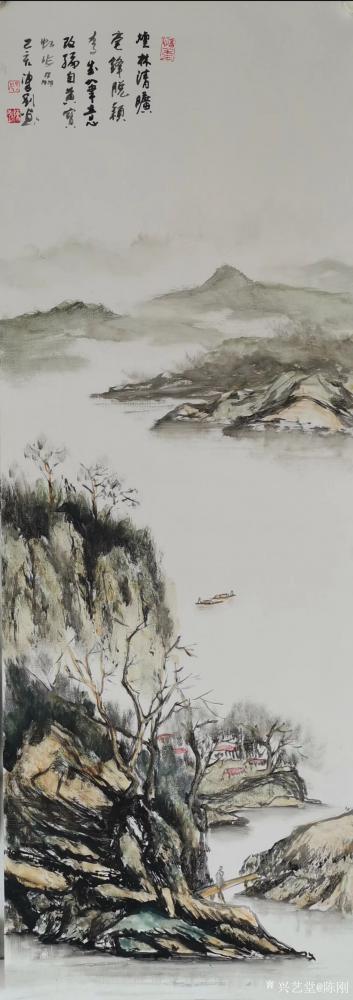 陈刚日记-赶在年三十前，完成了2019年最后四条屏，2020开端之年，好作品已经预订了。【图2】