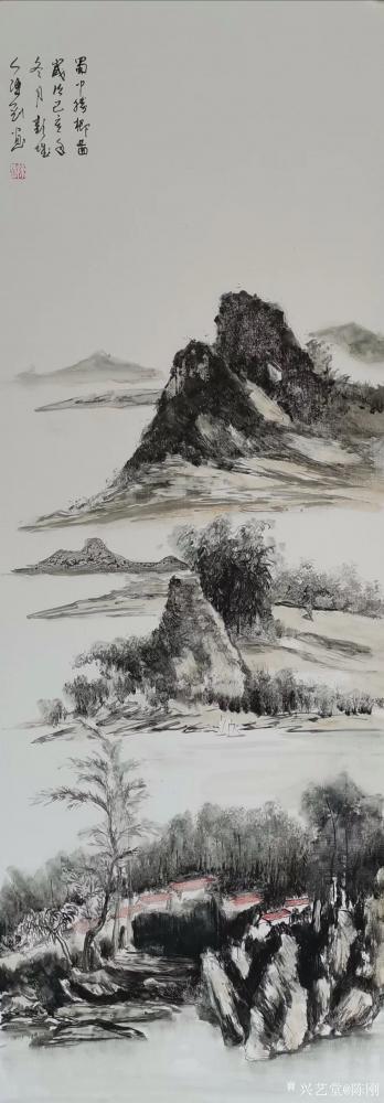 陈刚日记-赶在年三十前，完成了2019年最后四条屏，2020开端之年，好作品已经预订了。【图5】